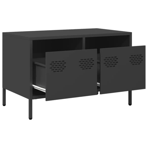 vidaXL tv-bord 68x39x43,5 cm koldvalset stål sort