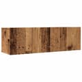 Pikkukuva 3 / 11: vidaXL TV-kaapit seinäkiinnitettävä 2 kpl vanha puu 100x30x30 cm