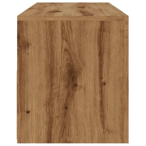 vidaXL TV-bänk med LED-lampor artisan ek 120x35x40 cm konstruerat trä