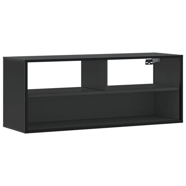vidaXL TV-taso musta 100x31x39,5 cm tekninen puu ja metalli