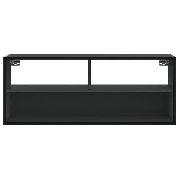 vidaXL TV-taso musta 100x31x39,5 cm tekninen puu ja metalli