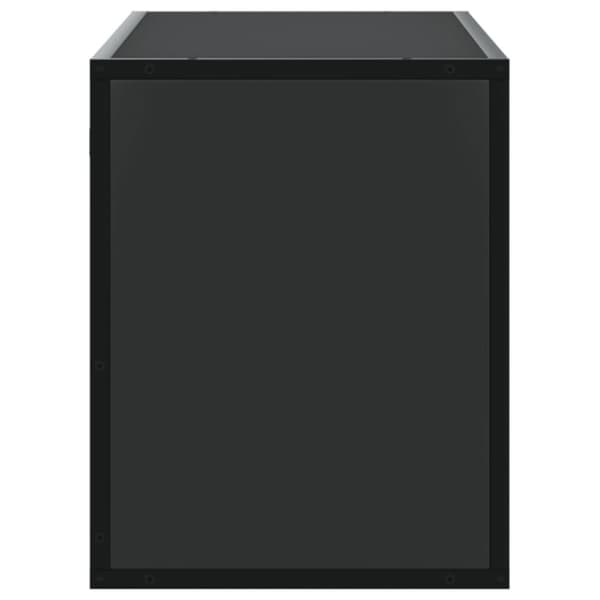 vidaXL TV-taso musta 100x31x39,5 cm tekninen puu ja metalli