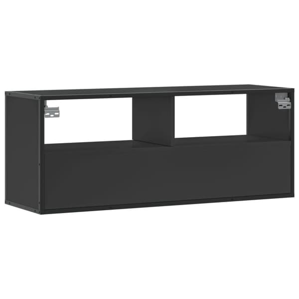 vidaXL TV-taso musta 100x31x39,5 cm tekninen puu ja metalli