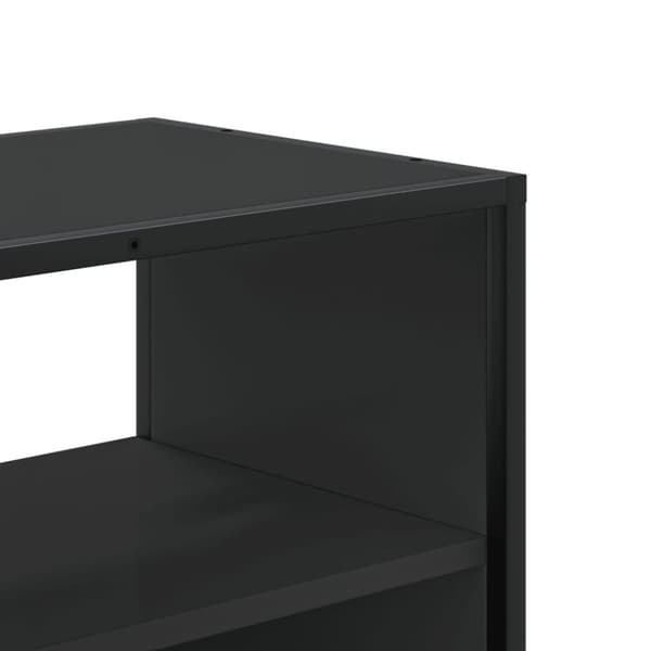 vidaXL TV-taso musta 100x31x39,5 cm tekninen puu ja metalli