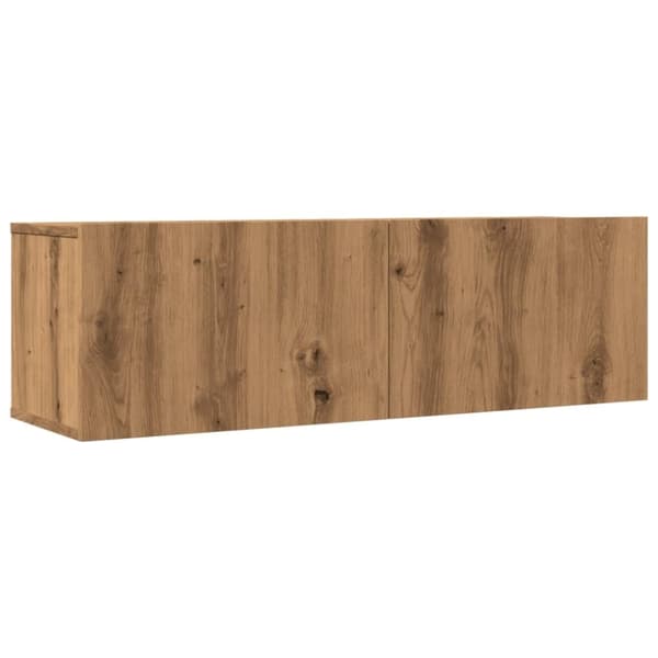 vidaXL væghængte tv-borde 2 stk. 100x30x30 cm egetræslook