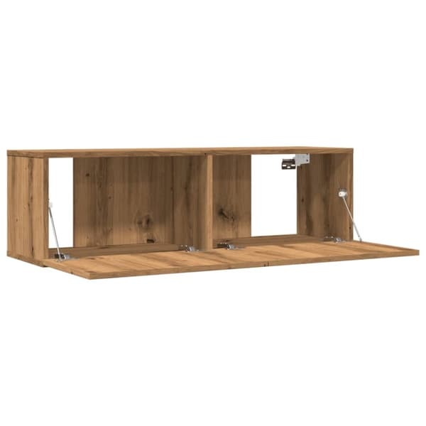 vidaXL væghængte tv-borde 2 stk. 100x30x30 cm egetræslook