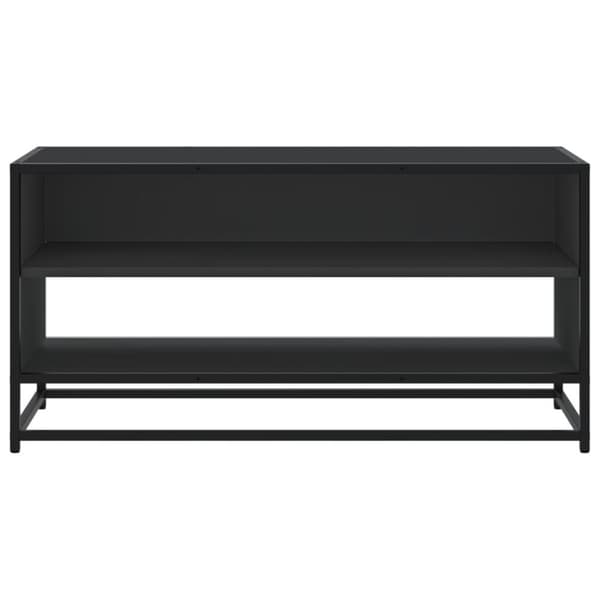 vidaXL Tv-bänk svart 91x40x46 cm konstruerat trä och metall