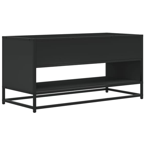vidaXL Tv-bänk svart 91x40x46 cm konstruerat trä och metall