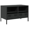 Miniatyrbilde 3 av 11: vidaXL TV-benk svart 68x39x43,5 cm kaldvalset stål
