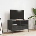 Miniatyrbilde 4 av 11: vidaXL TV-benk svart 68x39x43,5 cm kaldvalset stål