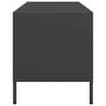 Miniatyrbilde 7 av 11: vidaXL TV-benk svart 68x39x43,5 cm kaldvalset stål