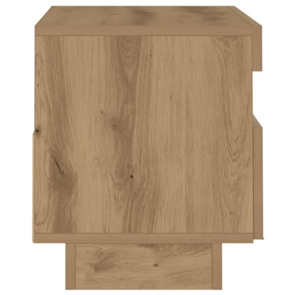 vidaXL tv-bord med LED-lys 80x35x40 cm konstrueret træ kunsteg
