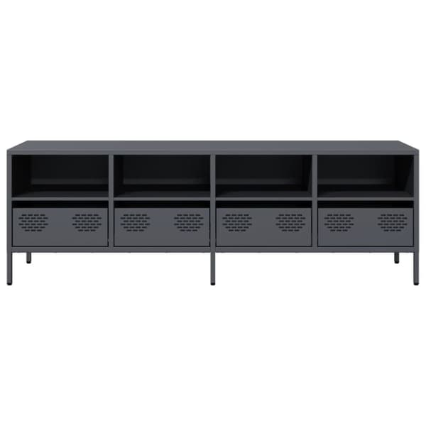 vidaXL tv-bord 135x39x43,5 cm koldvalset stål antracitgrå