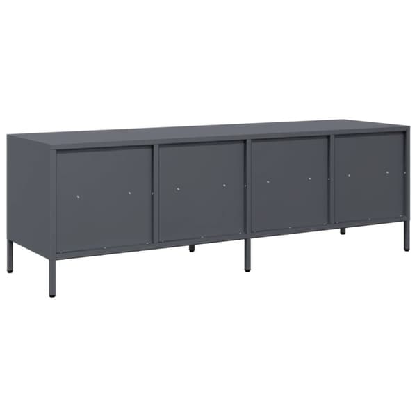 vidaXL tv-bord 135x39x43,5 cm koldvalset stål antracitgrå