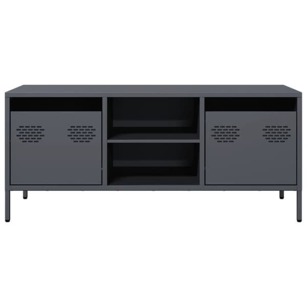 vidaXL TV-benk antrasitt 101,5x39x43,5 cm kaldvalset stål