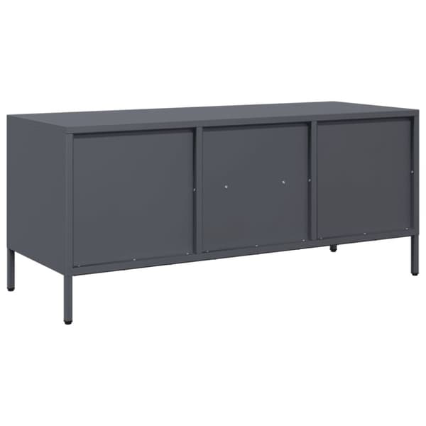 vidaXL TV-benk antrasitt 101,5x39x43,5 cm kaldvalset stål