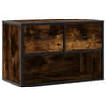 Miniatyrbilde 3 av 11: vidaXL TV-benk røkt eik 60x31x39,5 cm konstruert tre og metall