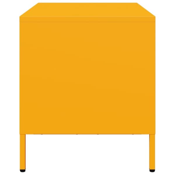 vidaXL TV-taso sinapinkeltainen 68x39x43,5 cm kylmävalssattu teräs