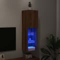 Miniatyrbild 2 av 11: vidaXL Tv-bänk med LED-belysning artisian ek 30,5x30x102 cm