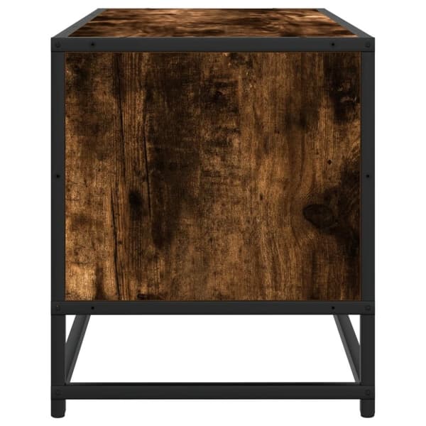 vidaXL tv-bord 80x34,5x40 cm konstrueret træ metal røget egetræsfarve