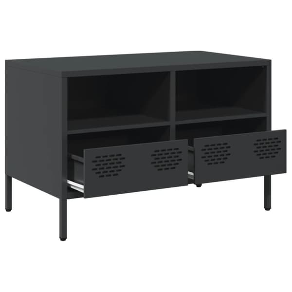 vidaXL TV-taso musta 68x39x43,5 cm kylmävalssattu teräs
