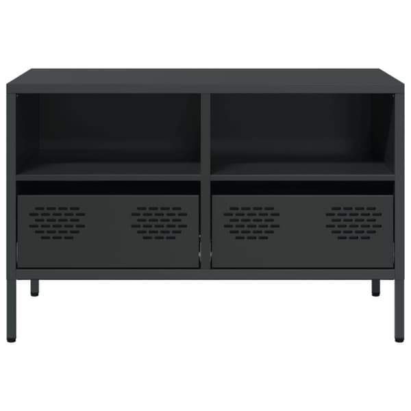 vidaXL TV-taso musta 68x39x43,5 cm kylmävalssattu teräs