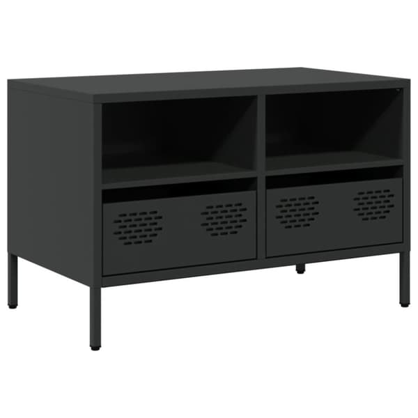 vidaXL TV-taso musta 68x39x43,5 cm kylmävalssattu teräs
