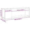 Miniatyrbilde 10 av 10: vidaXL TV-benk artisan eik 100x24x32 cm konstruert tre