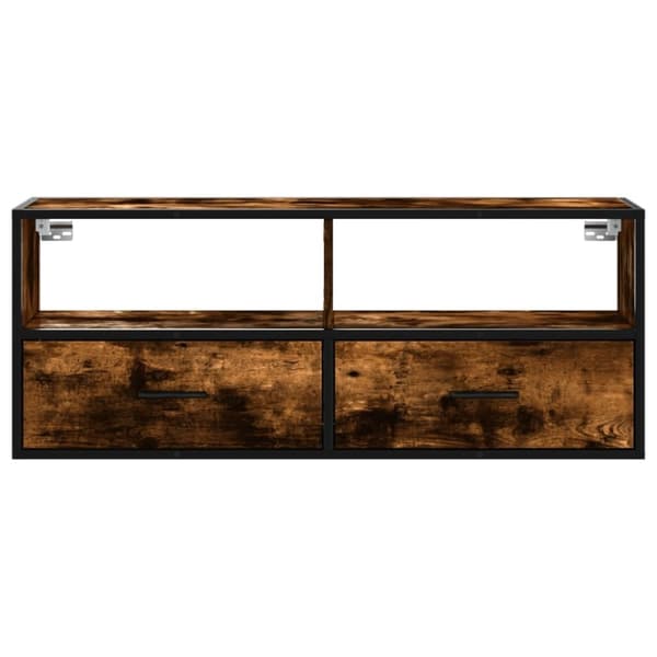 vidaXL TV-taso savutammi 100x31x39,5 cm tekninen puu ja metalli