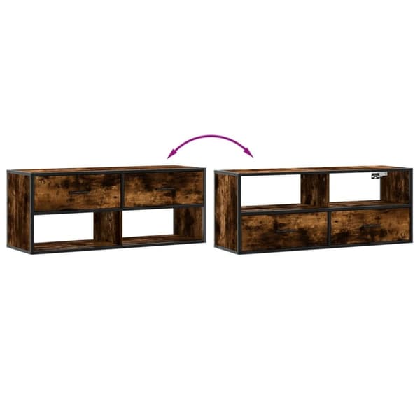 vidaXL TV-taso savutammi 100x31x39,5 cm tekninen puu ja metalli