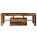 Miniatyrbilde 8 av 11: vidaXL TV-benk med LED-lys gammelt tre 120x36,5x40 cm konstruert tre