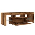 Miniatyrbilde 11 av 11: vidaXL TV-benk med LED-lys gammelt tre 120x36,5x40 cm konstruert tre
