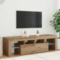 Miniatyrbilde 5 av 11: vidaXL TV-benk med LED-lys artisan eik 140x36,5x40 cm konstruert tre