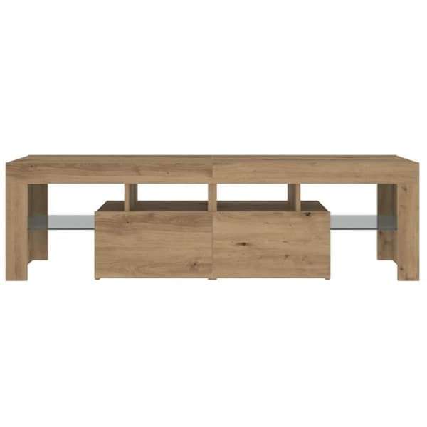 vidaXL TV-benk med LED-lys artisan eik 140x36,5x40 cm konstruert tre