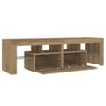 Miniatyrbilde 11 av 11: vidaXL TV-benk med LED-lys artisan eik 140x36,5x40 cm konstruert tre