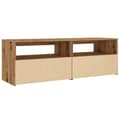 Miniatyrbillede 10 af 11: vidaXL tv-bord med LED-lys 120x35x40 cm konstrueret træ kunsteg