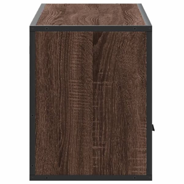 vidaXL tv-bord 100x31x39,5 cm konstrueret træ og metal brunt eg