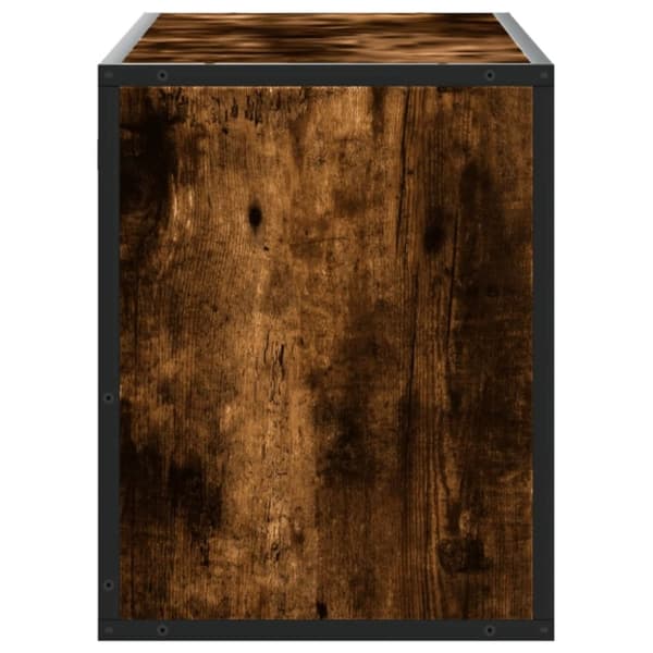 vidaXL tv-bord 100x31x39,5 cm konstrueret træ og metal røget egetræ