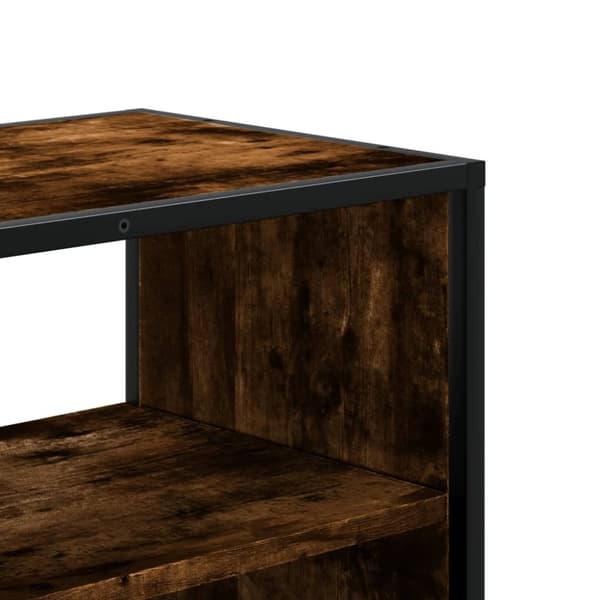 vidaXL tv-bord 100x31x39,5 cm konstrueret træ og metal røget egetræ