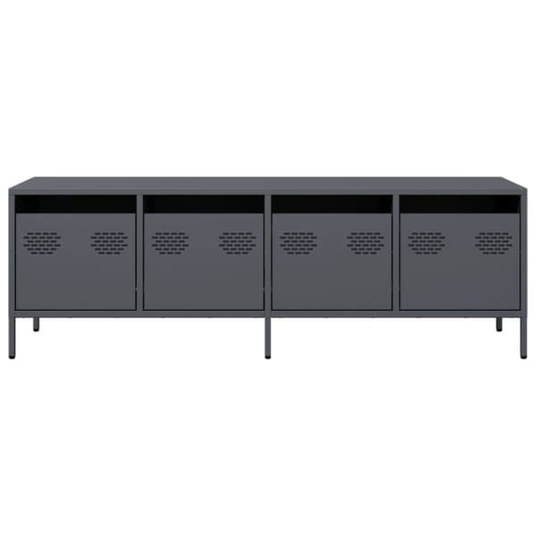 vidaXL Tv-bänk antracit 135x39x43,5 cm kallvalsat stål