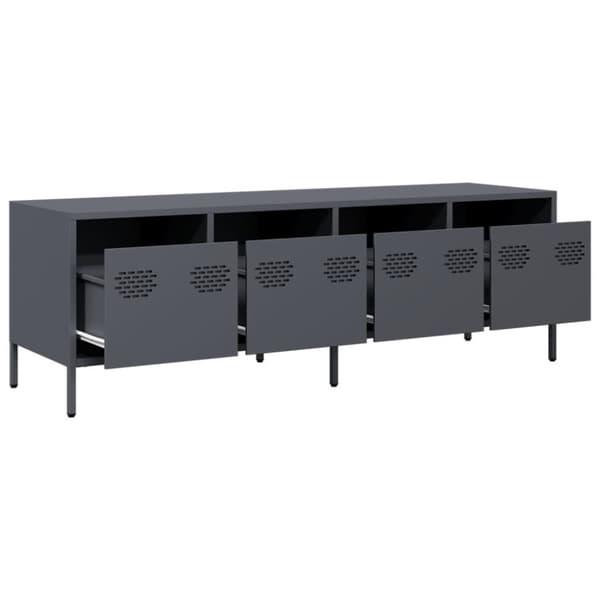 vidaXL Tv-bänk antracit 135x39x43,5 cm kallvalsat stål
