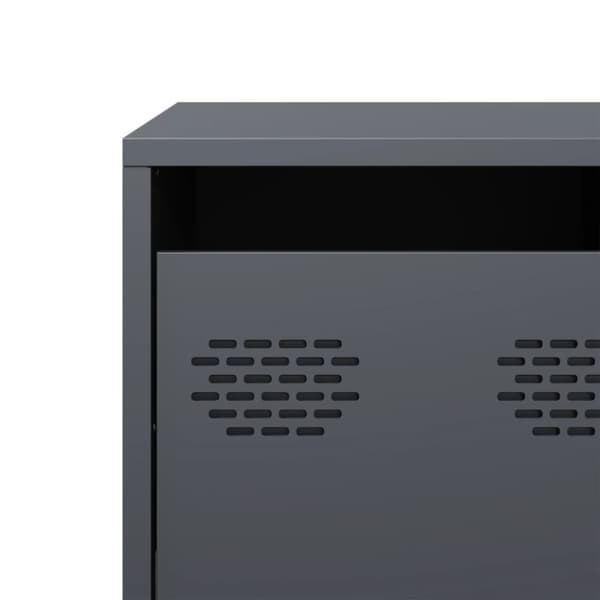 vidaXL Tv-bänk antracit 135x39x43,5 cm kallvalsat stål