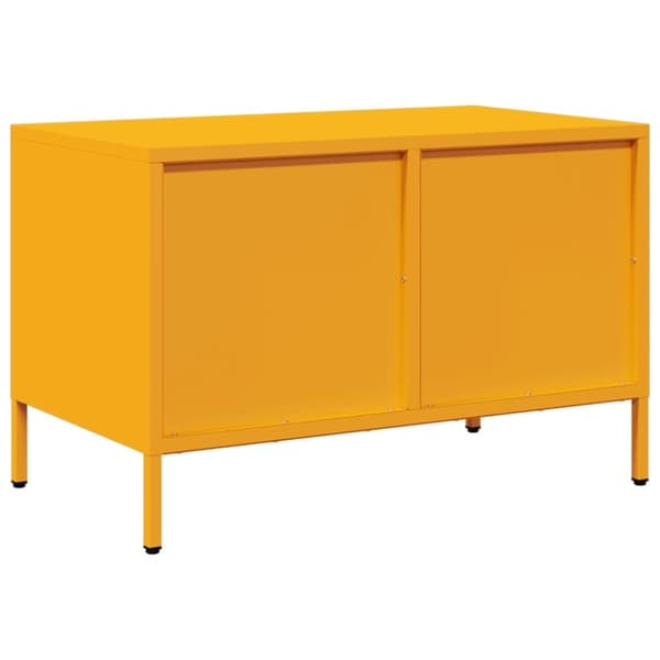 vidaXL Tv-bänk senapsgul 68x39x43,5 cm kallvalsat stål