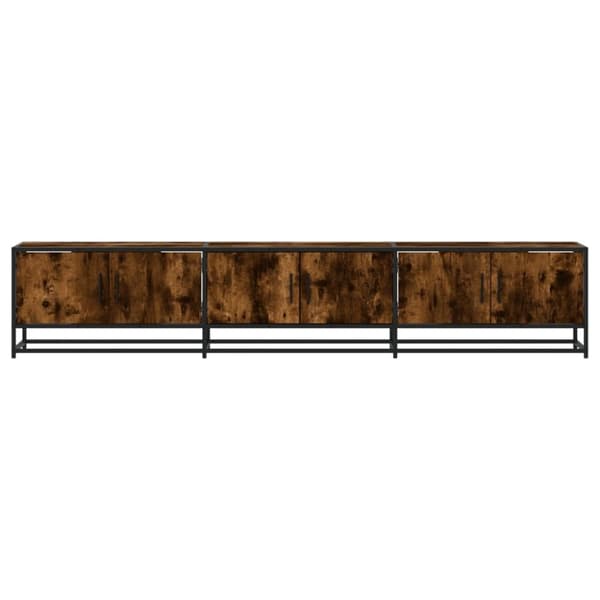 vidaXL TV-benk røkt eik 210x35x41 cm konstruert tre