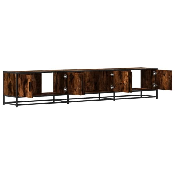 vidaXL TV-benk røkt eik 210x35x41 cm konstruert tre