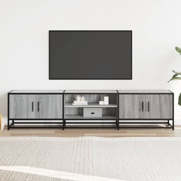 vidaXL tv-bord 180x35x41 cm konstrueret træ grå sonoma-eg