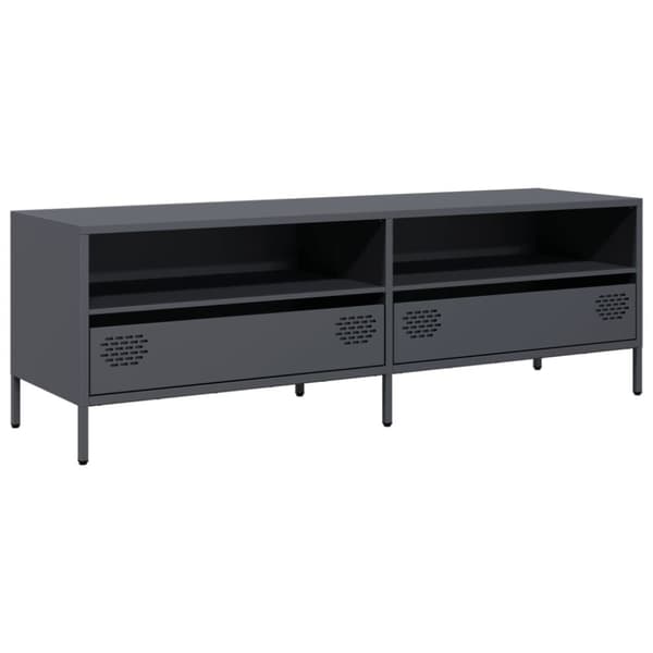vidaXL TV-benk antrasitt 135x39x43,5 cm kaldvalset stål