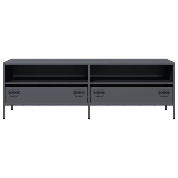 vidaXL TV-benk antrasitt 135x39x43,5 cm kaldvalset stål