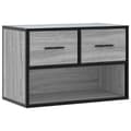 Miniatyrbilde 3 av 11: vidaXL TV-benk grå sonoma 60x31x39,5 cm konstruert tre og metall