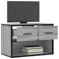 Miniatyrbilde 4 av 11: vidaXL TV-benk grå sonoma 60x31x39,5 cm konstruert tre og metall